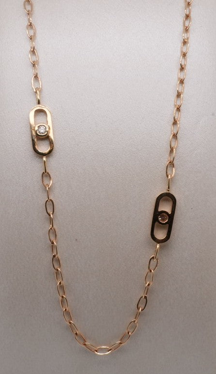 MICHAEL M LADIES 14KY NECKLACE 0.10CTW