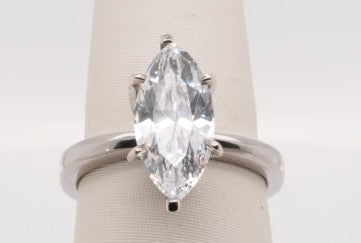 14K WG OVAL SOLITAIRE