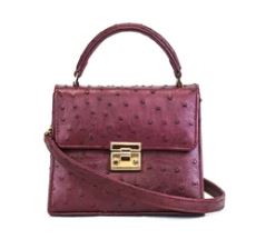 SMALL TOP HANDLE SATCHEL OSTRICH