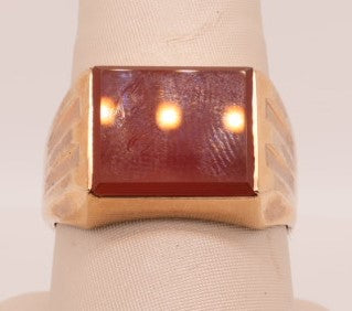 GTS 10K YG CARNELIAN RING