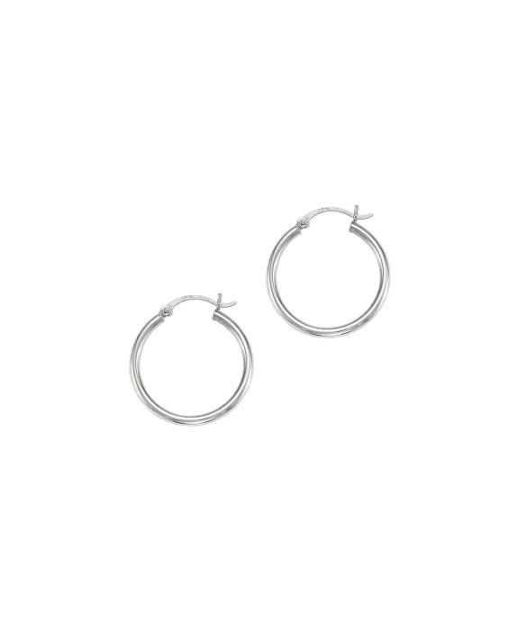 14KW HUGGIE HOOP EARRING WITH SNAP CLASP