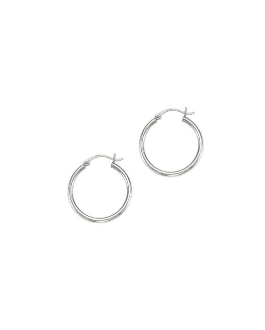 14KW HUGGIE HOOP EARRING WITH SNAP CLASP