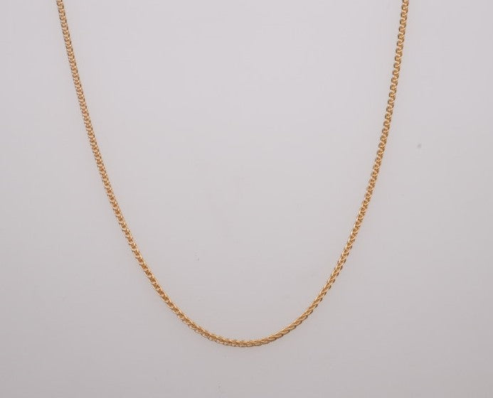 14KY 18" 1.0MM ROUND WHEAT CHAIN