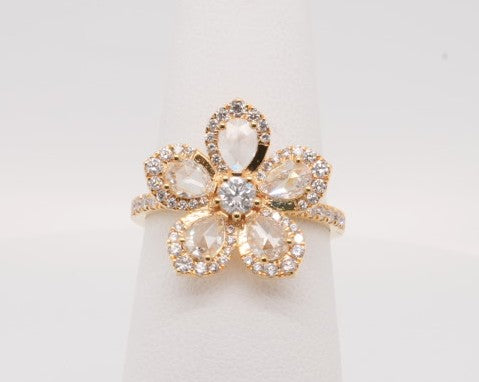 FANCY CREATIONS 18K YG & DIAMOND 1.24CTW RING