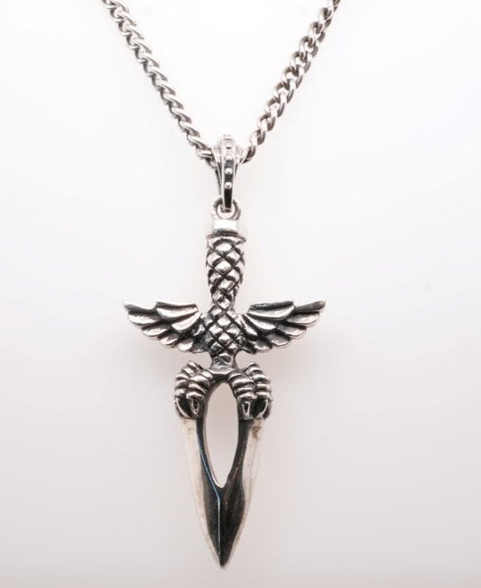 925 KING BABY TALON DAGGER PENDANT W/ CHAIN 24 IN.