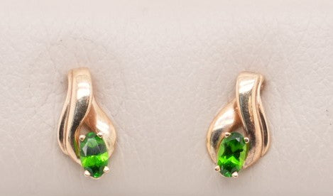 LDS 14KYG PERIDOT EARRINGS