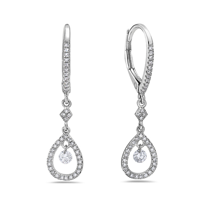 14K WG FASHION DIAMOND EARRINGS 0.29CTW