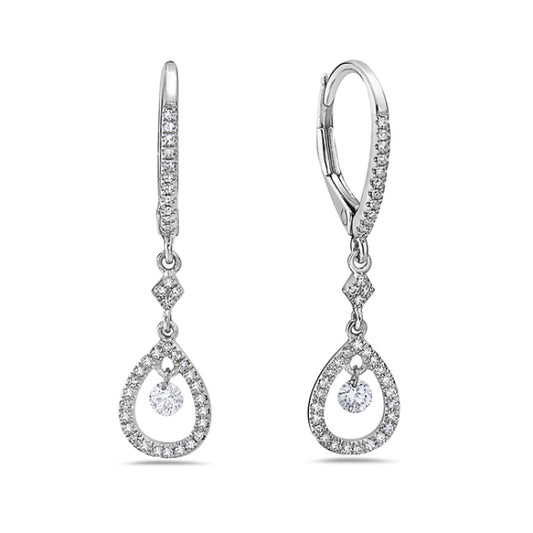 14K WG FASHION DIAMOND EARRINGS 0.29CTW