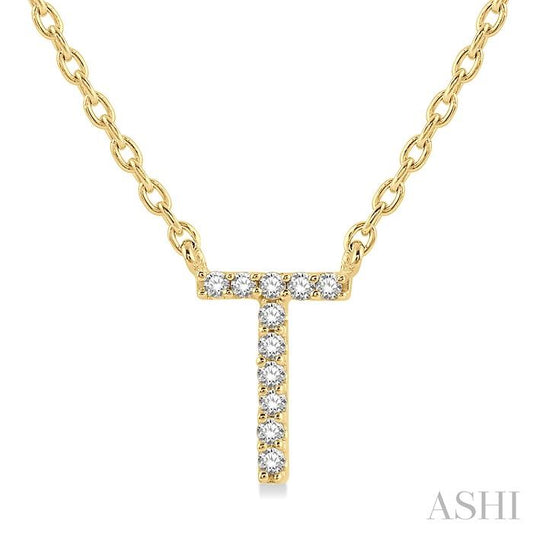 14K YG DIAMOND INITIAL T 0.05CTW