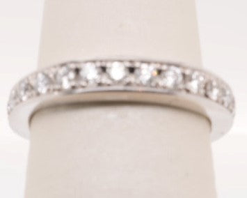 PLATINUM ROUND ETERNITY BAND 0.78CTW