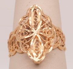 14K YG FILAGREE ESTATE RING