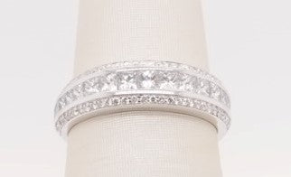 MICHAEL M 18K WG WEDDING BAND 1.00CTW R401SB