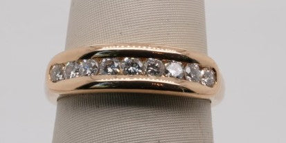 ESTATE 18K YG MAUBOUSSIN DIAMOND BAND APX 0.27CTW
