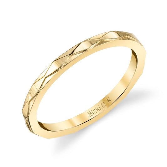 MICHAEL M 14KY  Embossed Precious Metal Band