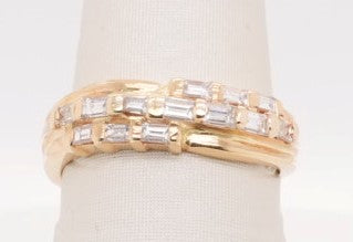 LADIES 18K YG DIAMOND BAND 0.58CTW