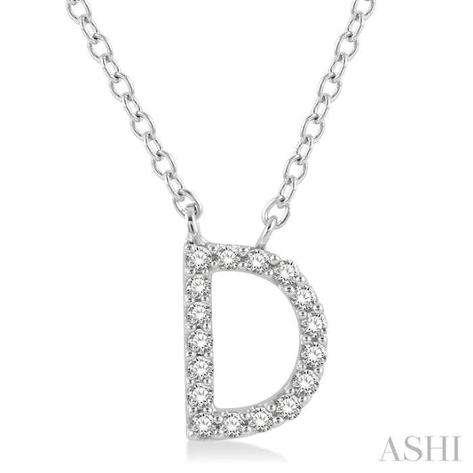 14K WG DIAMOND INITIAL D 0.05CTW