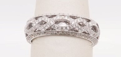 18KW BEAD SET ETERNITY BAND 1.01CTW