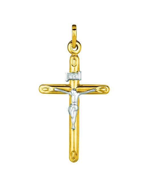14K TT CRUCIFIX
