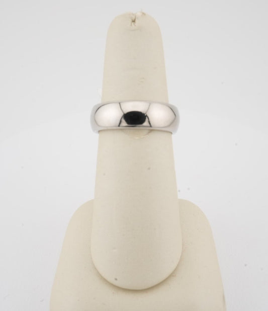 ESTATE 6MM 14K WHITE GOLD COMFORT FIT BAND SIZE 7