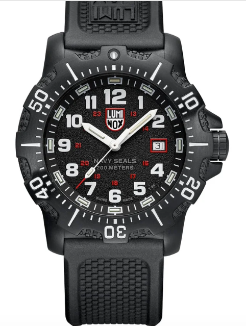 Luminox Black/White 45mm NBR black & Velcro Navy SEAL
