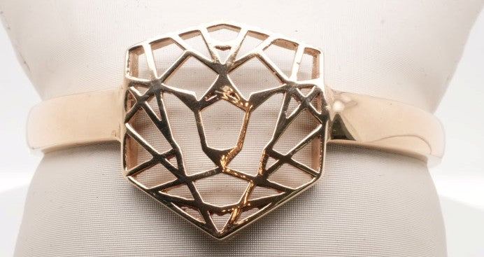 LADIES 14K YELLOW GOLD CLJ CUFF BRACELET