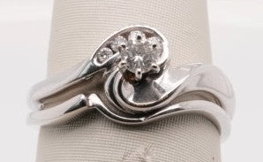 LDS 14KW WEDDING SET APX 0.20CTW