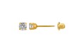 14K YG 5MM CZ PIERCING STUDS
