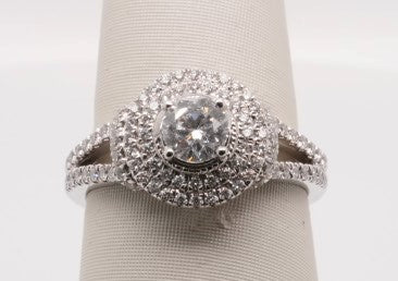 14K WG 0.50 CTR H/I1 ENG RING 1.11 CTW