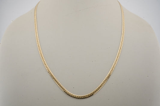 14K YG FLAT CHAIN 2.8MM 20"