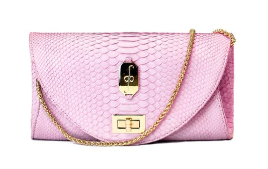 BLANCA PURSE - PYTHON LIGHT PINK