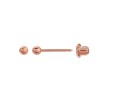 14K RG 3MM BALL PIERCING STUDS
