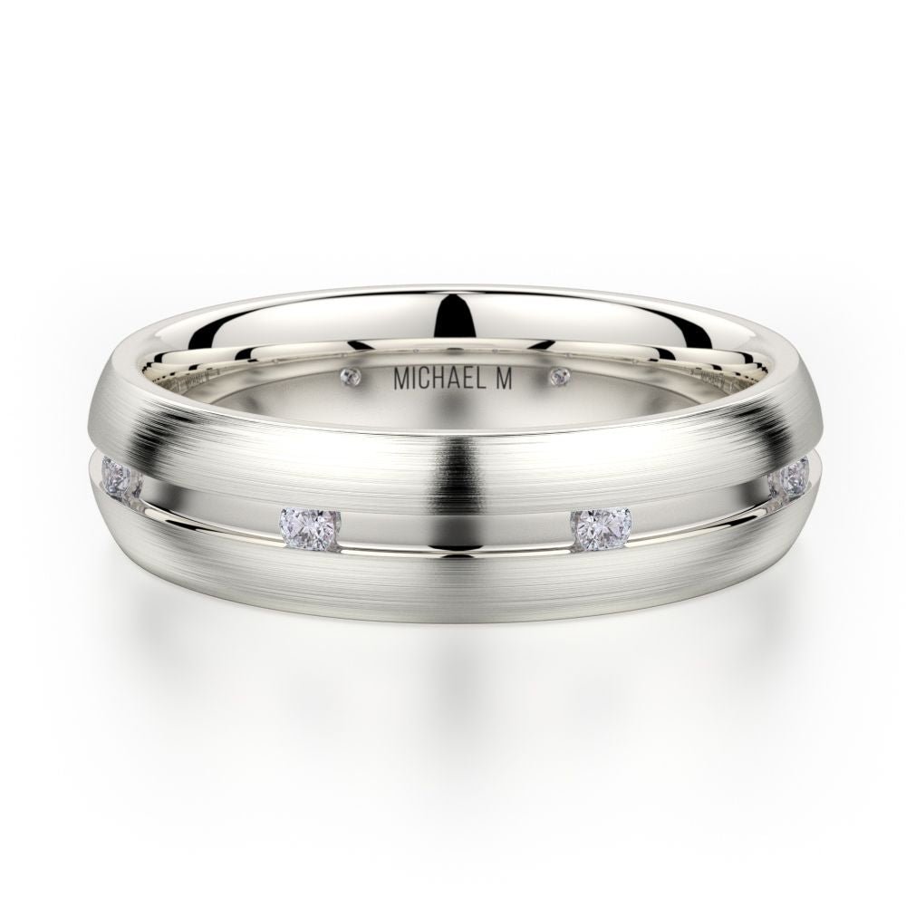 MICHAEL M GTS 14KW WEDDING BAND 0.09CTW MB104