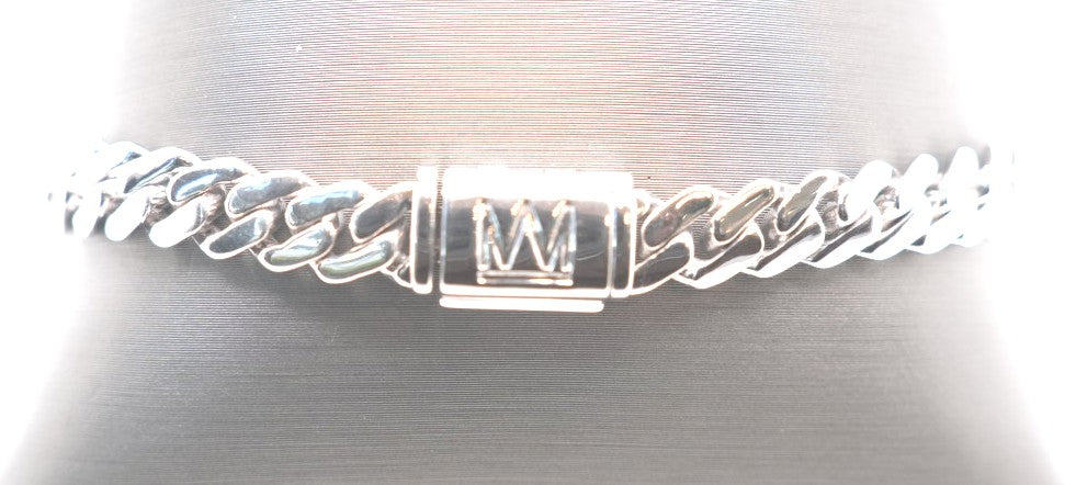 MICHAEL M STERLING SILVER 6.5MM 7.5" CUBAN LINK BRACELET