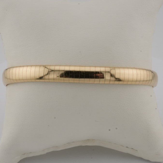 ESTATE 14K YG OMEGA BRACELET 6.3MM 7"