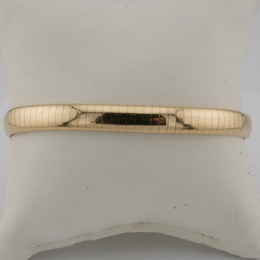 ESTATE 14K YG OMEGA BRACELET 6.3MM 7"
