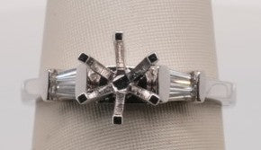 LADIES 14K WG 0.15CTW BGT SEMI