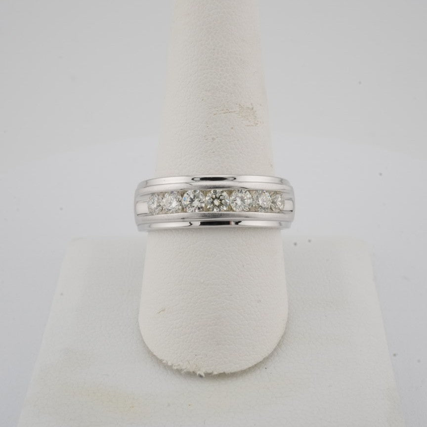 14K WG MENS DIAMOND BAND SI/GHI 1.00CTW