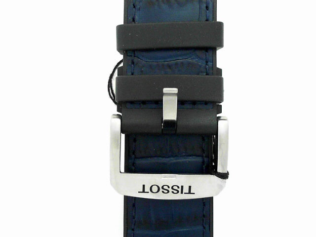 TISSOT BLUE RUBBER AND LEATHER PARTS STRAP LUGS