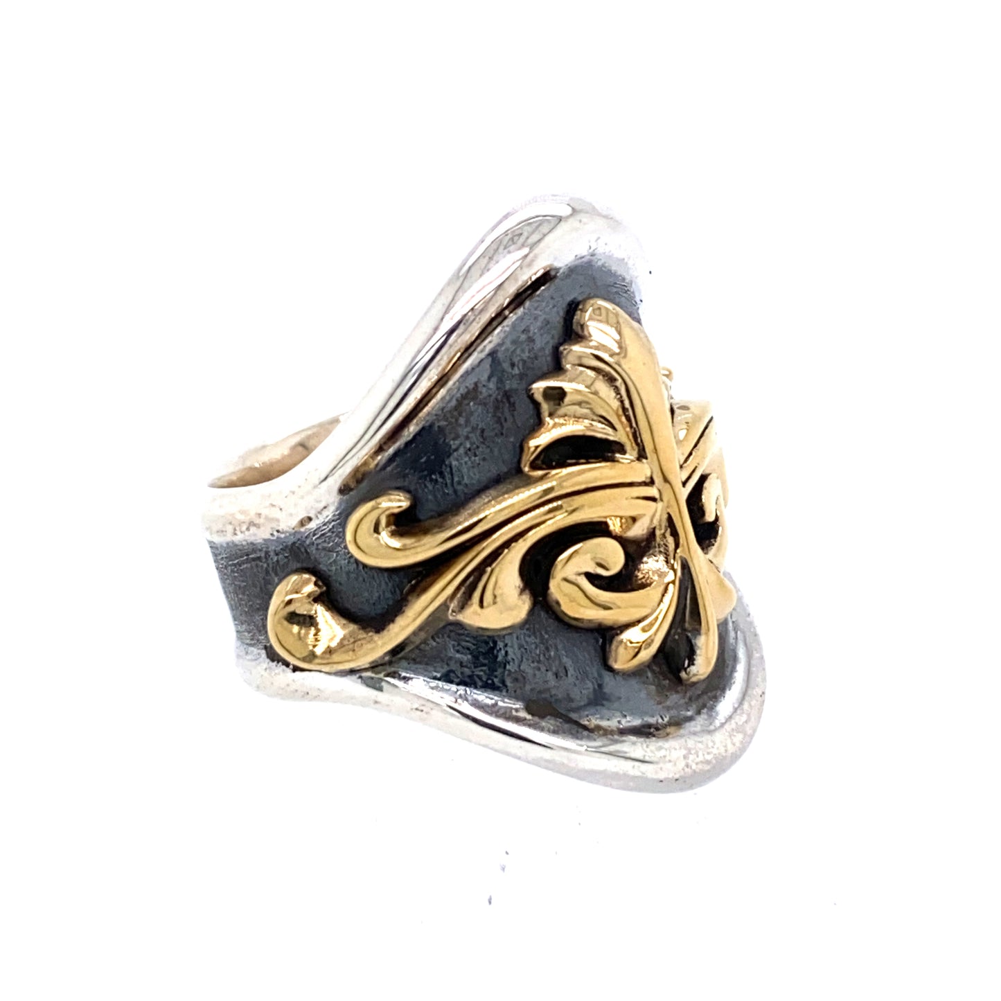 King Baby Large Scroll Shield Ring