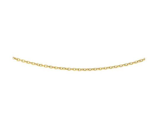 14K YG 3.3MM TEXTURED CABLE CHAIN 16"