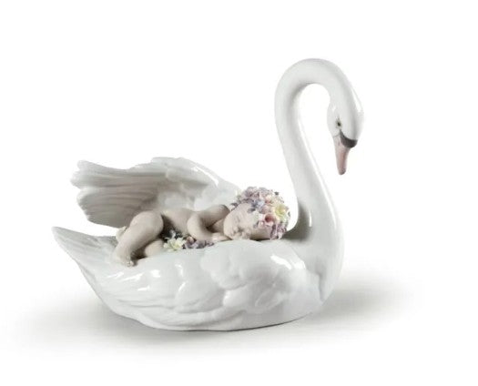 Lladro Drifting through Dreamland Swan Figurine