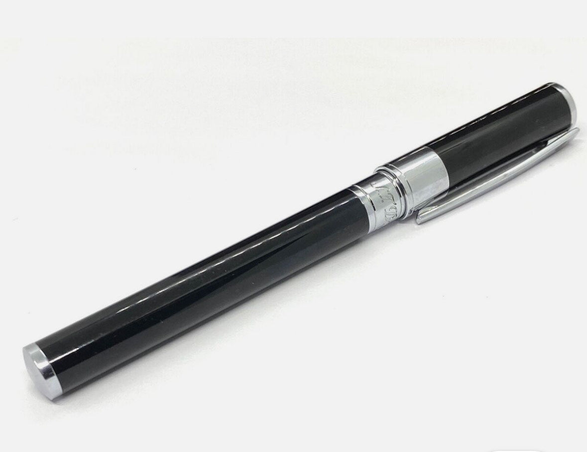 S.T.Dupont D-Line Black & Silver Ballpoint Pen Black Ink