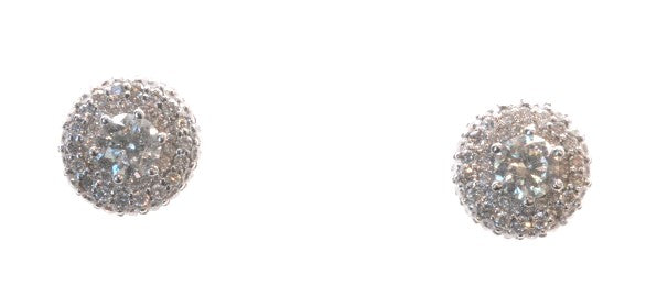 14KW 1.54 CTW .50 CT CTR GH, SI3-I1 DIAMOND STUD EARRINGS