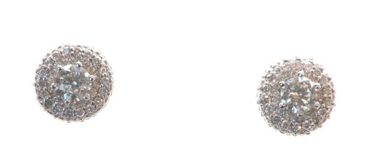 14KW 1.54 CTW .50 CT CTR GH, SI3-I1 DIAMOND STUD EARRINGS
