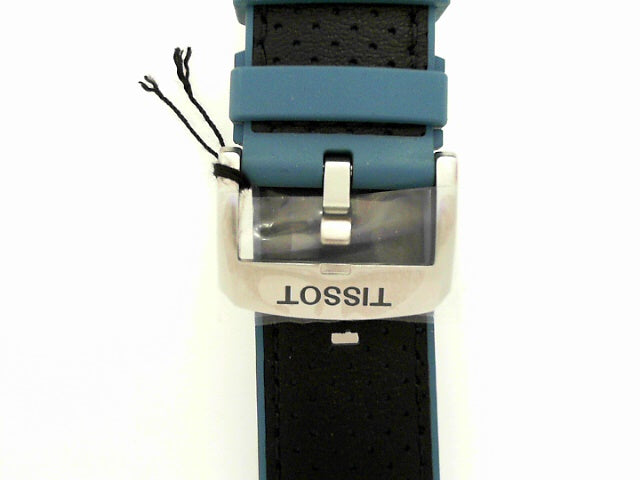 TISSOT BLUE LEATHER AND RUBBER STRAP LUGS 22MM