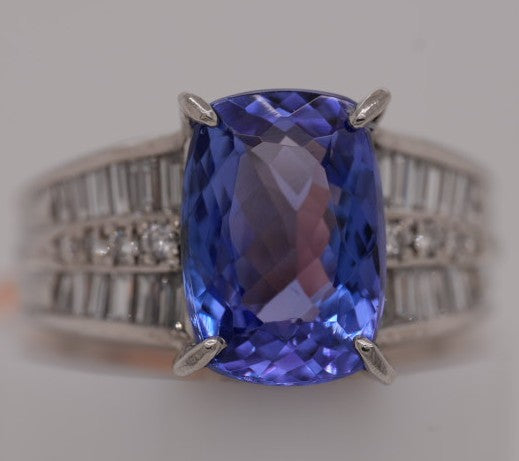 LADIES PLAT TANZ 4.08CTW DIAM 0.60CTW RING