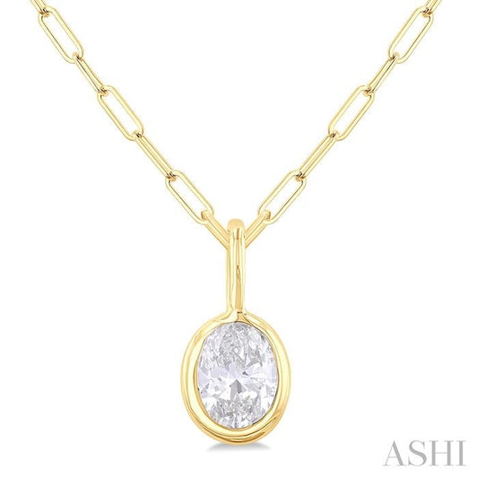 14K YG SINGLE STATION OVAL BEZEL  0.20CTW