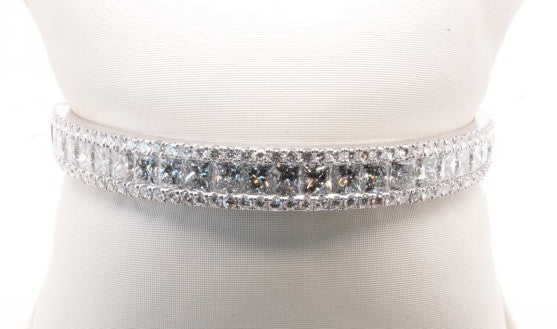 LADIES 14K WG BANGLE DIAMOND BRACELET 9.68CTW