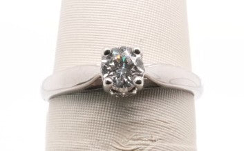 14K WG ROUND SOLITAIRE 0.318CTW SI2/F AGS 104067717001