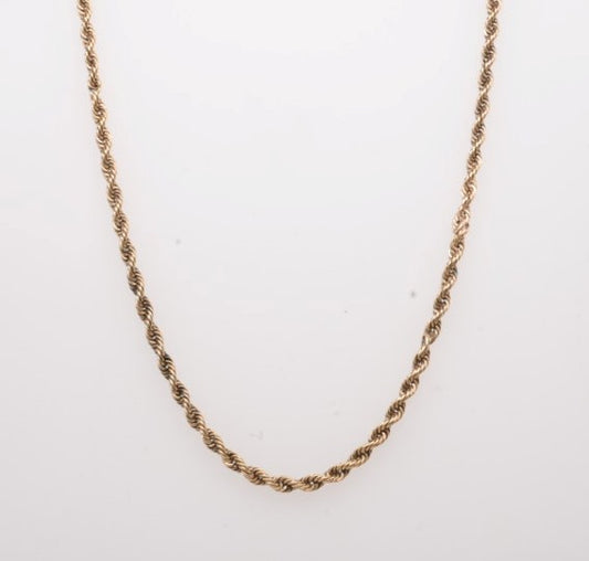 ESTATE 14K YG ROPE CHAIN 1.7MM 16"
